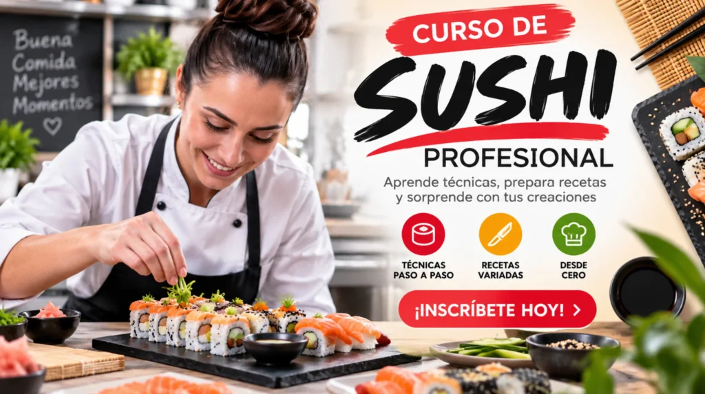 sushi course para dominar técnicas y preparaciones paso a paso