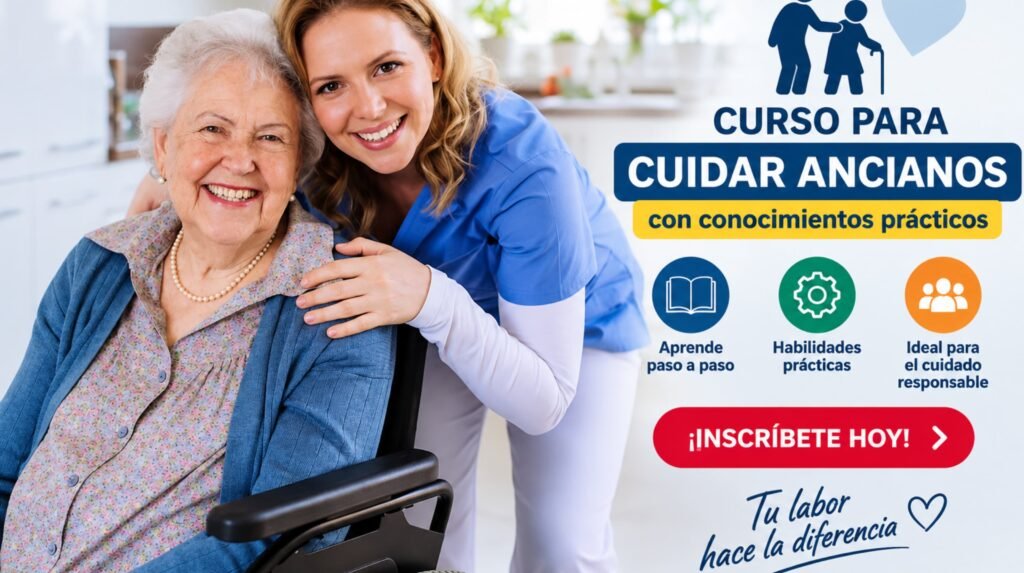 curso para cuidar ancianos con conocimientos prácticos para el cuidado diario