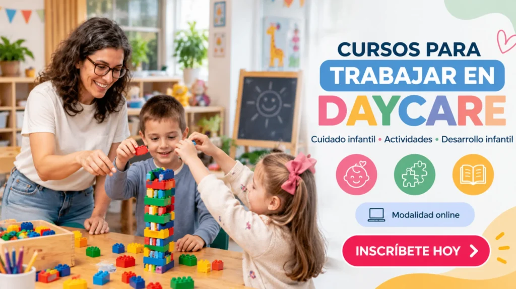 cursos para trabajar en daycare con habilidades esenciales para el cuidado infantil ¡Conoce más!