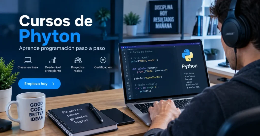 Cursos de Phyton con ejercicios prácticos para principiantes